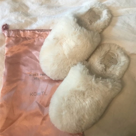 Black Suede Studio Slippers - Picture 4 of 9